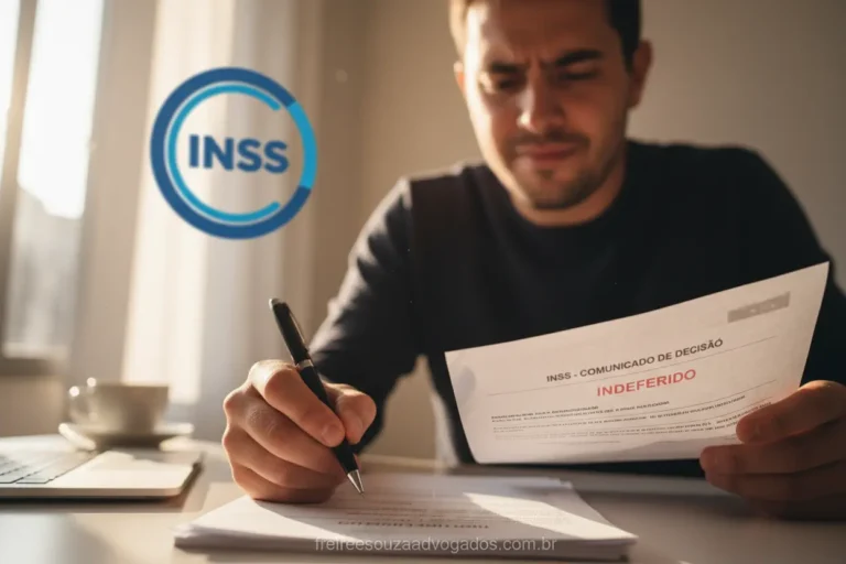 Pessoa analisando documentos para recurso contra INSS benefício negado